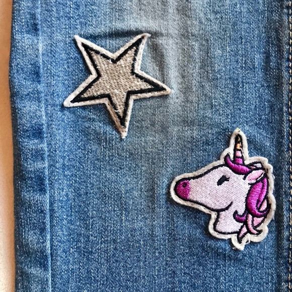 Justice Skinny Girls Emoji Jeans Size 14 Slim - Picture 4 of 8